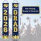 Graduation Party Decorations 2026 – Navy Blue & Gold “Congrats Grad” Door & Porch Banner Set | Class of 2026 Graduation Decor Supplies